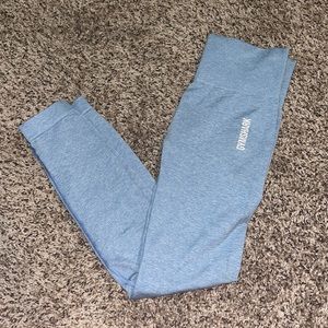 Blue silky gymshark leggings
